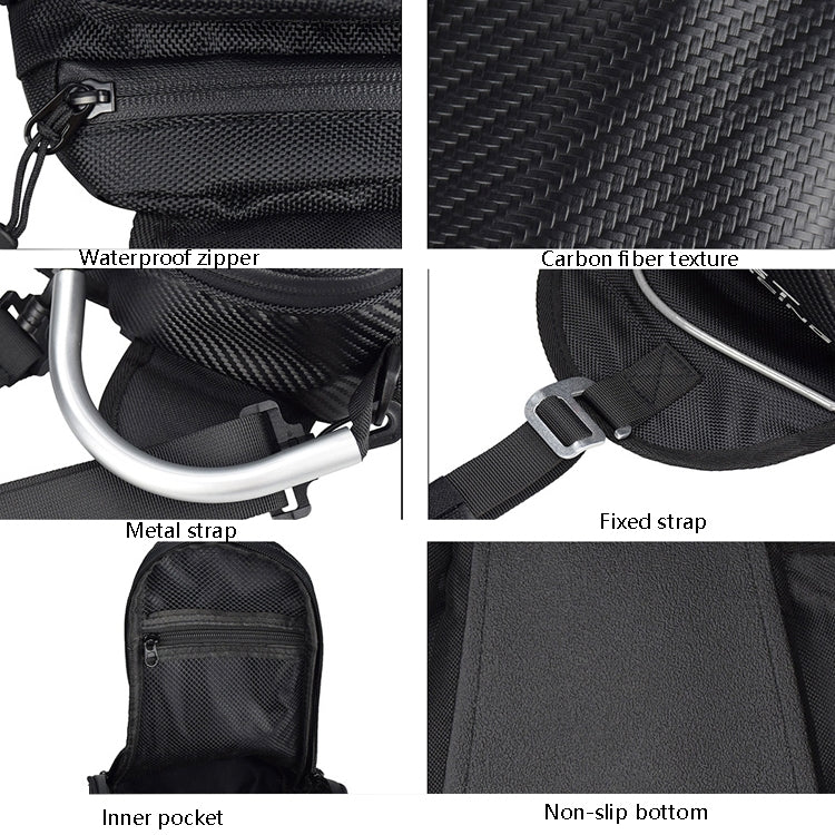 GHOST RACING GR-YXB08 Motorcycle Bag Touch Navigation Fuel Tank Package Dust Waist Bag(With Magnet (Black)) - Bags & Luggages by GHOST RACING | Online Shopping South Africa | PMC Jewellery | Buy Now Pay Later Mobicred