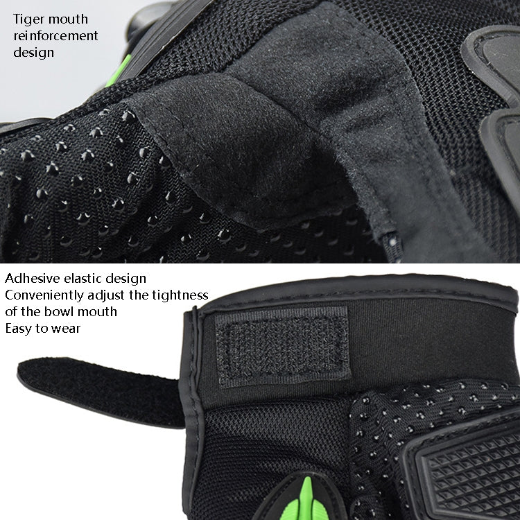 GHOST RACING GR-ST04 Motorcycle Gloves Anti-Fall Full Finger Riding Touch Gloves, Size: XL(Green) - Locomotive Gloves by GHOST RACING | Online Shopping South Africa | PMC TechLife | Buy Now Pay Later Mobicred