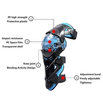GHOST RACING GR-HX05 Motorcycle Riding Protective Gear Keep Warm Anti-Wind Anti-Fall Locomotive Knee Pad(Blue) - Protective Gear by GHOST RACING | Online Shopping South Africa | PMC Jewellery | Buy Now Pay Later Mobicred