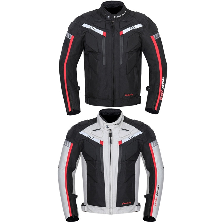 GHOST RACING GR-Y07 Motorcycle Cycling Jacket Four Seasons Locomotive Racing Anti-Fall Cloth, Size: XXL(Light Grey) - Protective Gear by GHOST RACING | Online Shopping South Africa | PMC Jewellery | Buy Now Pay Later Mobicred