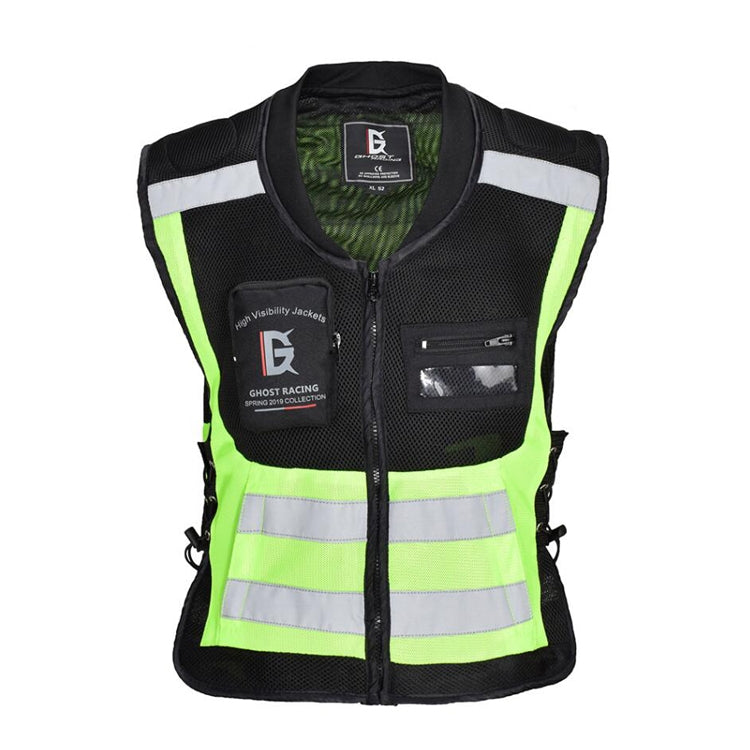 GHOST RACING GR-Y06 Motorcycle Riding Vest Safety Reflective Vest, Size: M(Fluorescent Green) - Protective Gear by GHOST RACING | Online Shopping South Africa | PMC Jewellery | Buy Now Pay Later Mobicred