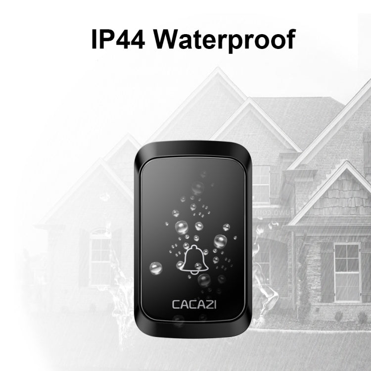 CACAZI A80 1 For 1 Wireless Music Doorbell without Battery, Plug:EU Plug(White) - Wireless Doorbell by CACAZI | Online Shopping South Africa | PMC TechLife | Buy Now Pay Later Mobicred