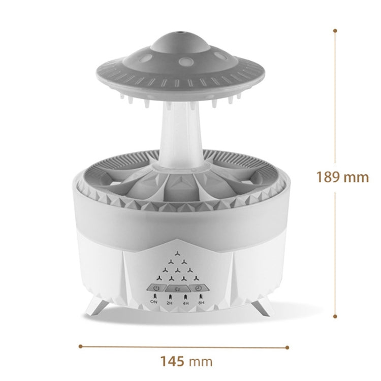UFO Water Drop Aromatherapy Humidifier Desktop Remote Control Diffuser, Plug: UK Plug(Wood Grain) - free shipping - PMC TechLife - Order now!