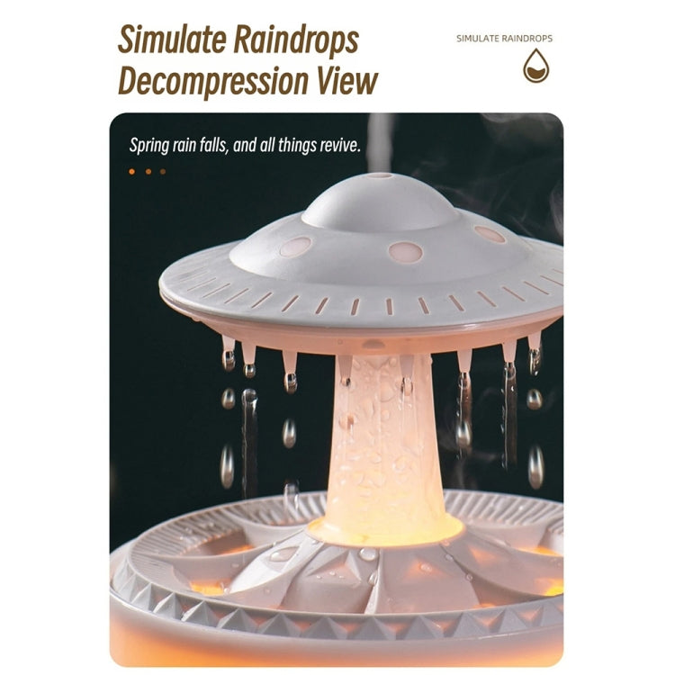 UFO Water Drop Aromatherapy Humidifier Desktop Remote Control Diffuser, Plug: AU Plug(White) - free shipping - PMC TechLife - Order now!
