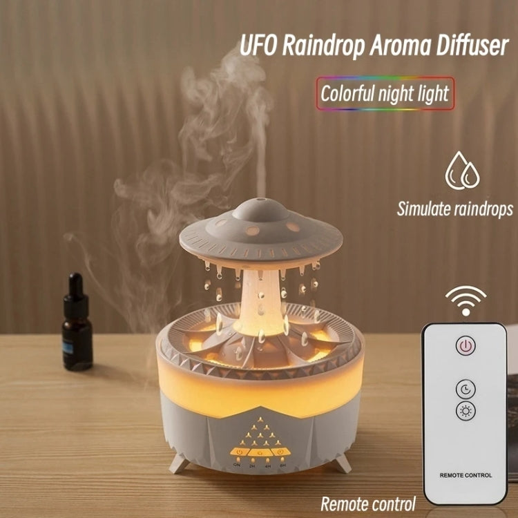 UFO Water Drop Aromatherapy Humidifier Desktop Remote Control Diffuser, Plug: AU Plug(Black) - free shipping - PMC TechLife - Order now!
