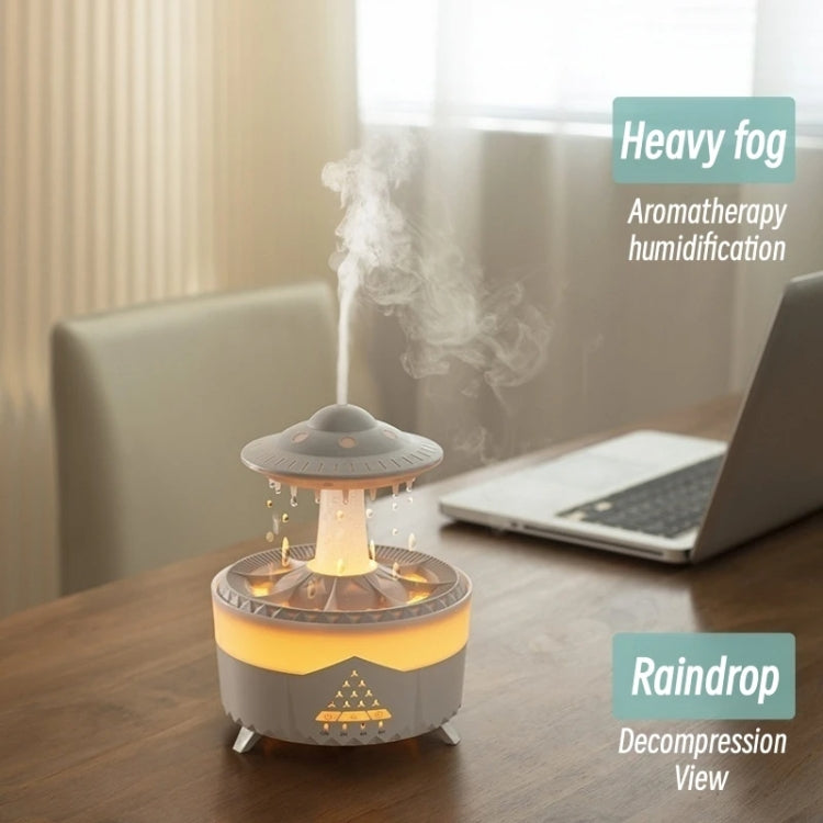 UFO Water Drop Aromatherapy Humidifier Desktop Remote Control Diffuser, Plug: EU Plug(Black) - free shipping - PMC TechLife - Order now!