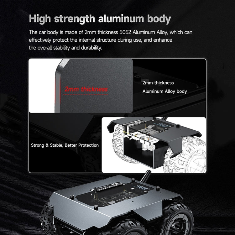 Waveshare WAVE ROVER Flexible Expandable 4WD Mobile Robot Chassis, Onboard ESP32 Module(US Plug) - free shipping - PMC TechLife - Order now!