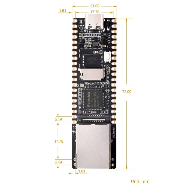 Waveshare LuckFox Pico Plus RV1103 Linux Micro Development Board, With Ethernet Port without Header - Boards & Shields by Waveshare | Online Shopping South Africa | PMC Jewellery | Buy Now Pay Later Mobicred