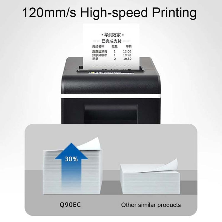 Xprinter XP-Q90EC 58mm Portable Express List Receipt Thermal Printer, Style:LAN Port(EU Plug) - Printer by Xprinter | Online Shopping South Africa | PMC Jewellery | Buy Now Pay Later Mobicred