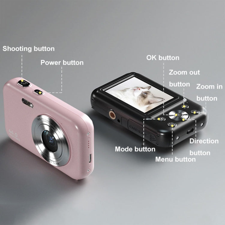 DC406L 2.4-Inch 1080P Mini HD 16X Zoom Digital Camera Home Children Camera AU Plug(Black) - Children Cameras by PMC TechLife | Online Shopping South Africa | PMC TechLife | Buy Now Pay Later Mobicred