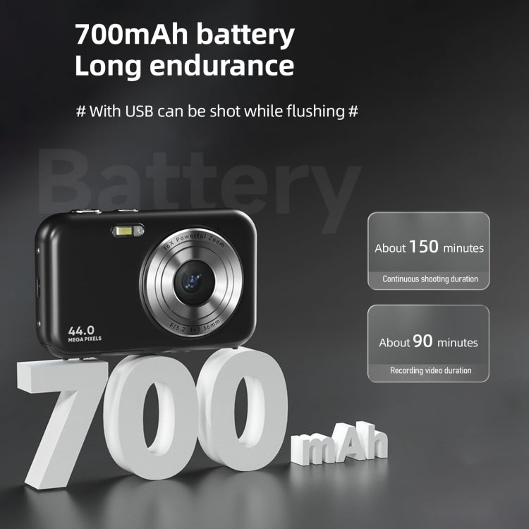 DC406L 2.4-Inch 1080P Mini HD 16X Zoom Digital Camera Home Children Camera UK Plug(Black) - Children Cameras by PMC TechLife | Online Shopping South Africa | PMC TechLife | Buy Now Pay Later Mobicred