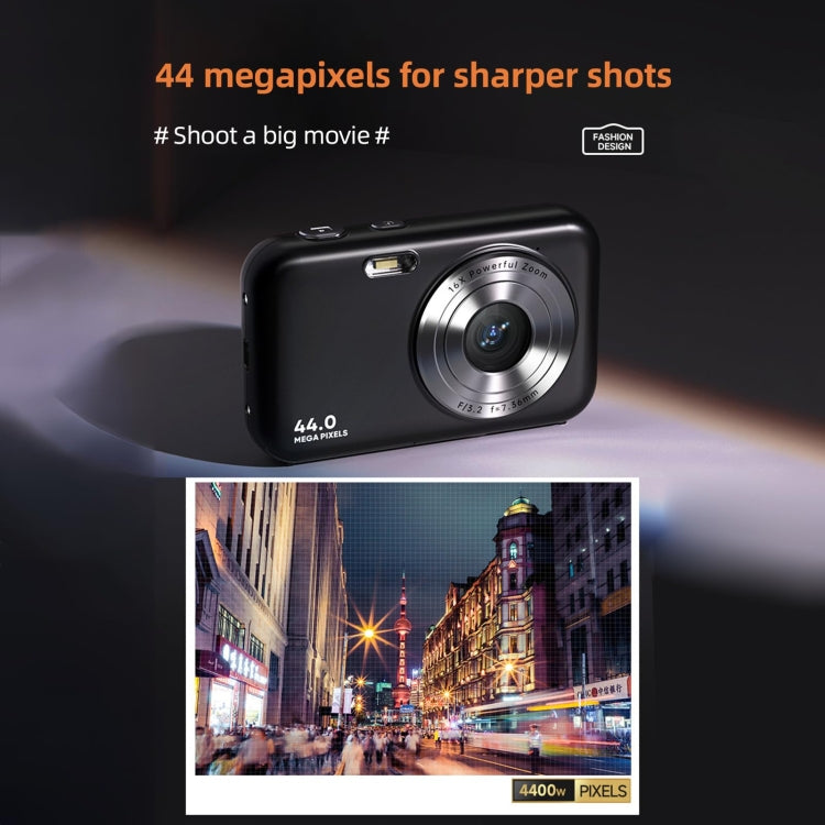 DC406L 2.4-Inch 1080P Mini HD 16X Zoom Digital Camera Home Children Camera AU Plug(Black) - Children Cameras by PMC TechLife | Online Shopping South Africa | PMC TechLife | Buy Now Pay Later Mobicred