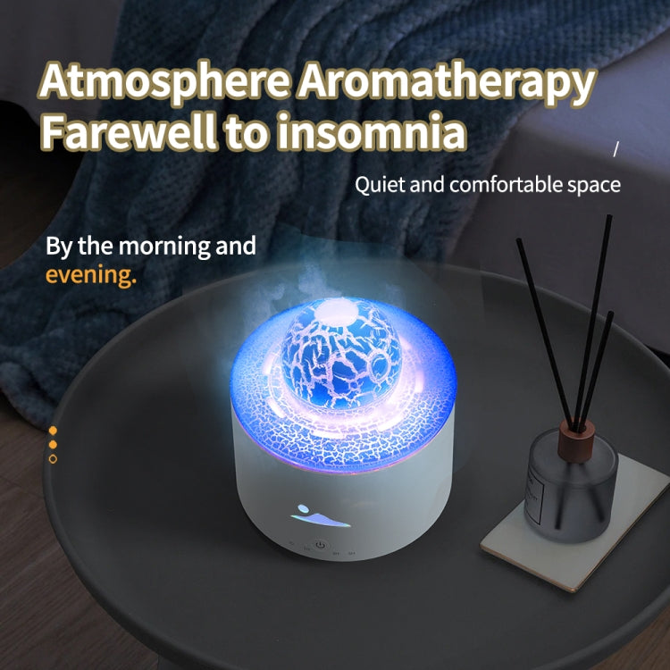 HX-130 Colorful Night Light Planet Desktop Flame Aromatherapy Humidifier, Spec: EU Plug(White) - free shipping - PMC TechLife - Order now!