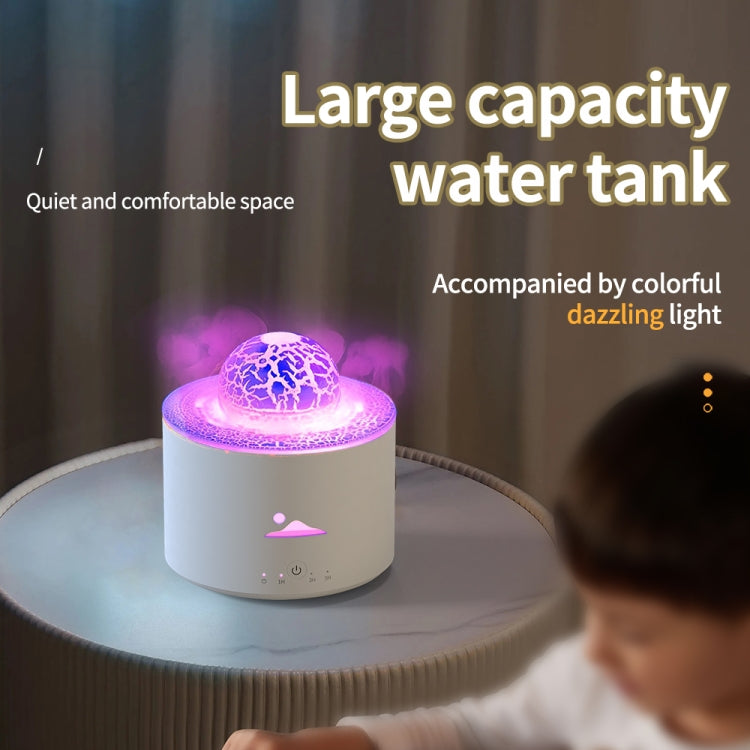 HX-130 Colorful Night Light Planet Desktop Flame Aromatherapy Humidifier, Spec: EU Plug(White) - free shipping - PMC TechLife - Order now!