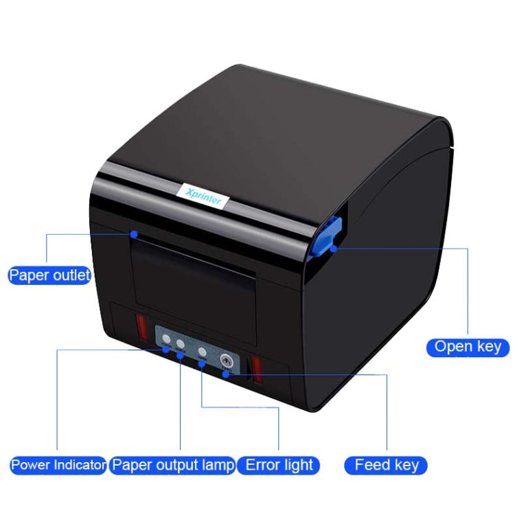 Xprinter XP-D230H 80mm Thermal Express List Printer with Sound and Light Alarm, Style:LAN Port(EU Plug) - Printer by Xprinter | Online Shopping South Africa | PMC Jewellery | Buy Now Pay Later Mobicred