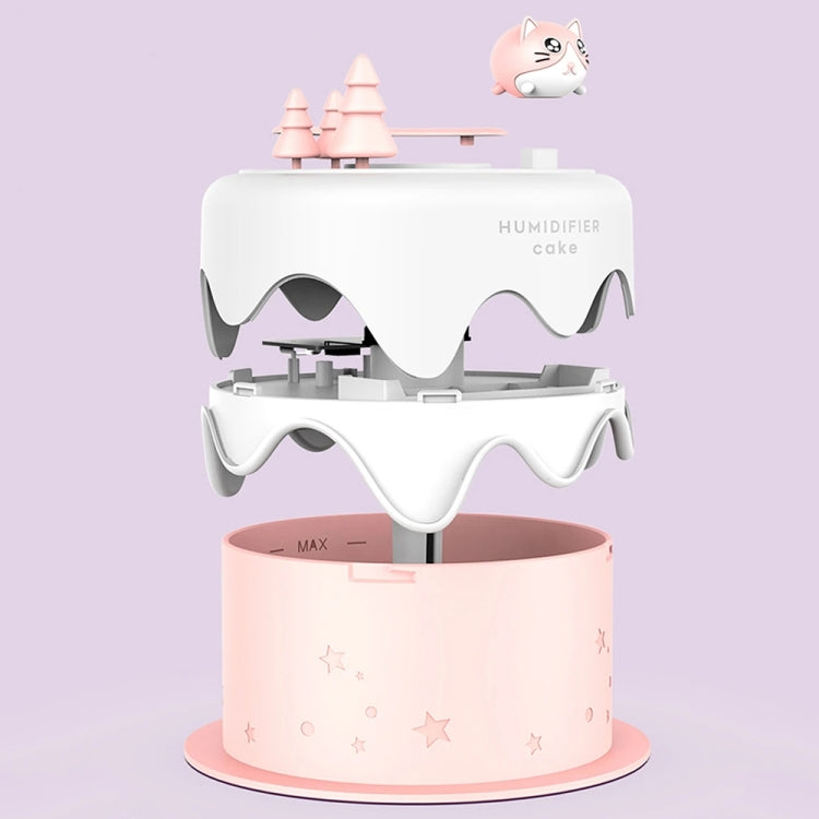 M328 Battery Type Mini Desktop Night Light Cartoon Cake Silent Spray Humidifier(Pink) - free shipping - PMC TechLife - Order now!