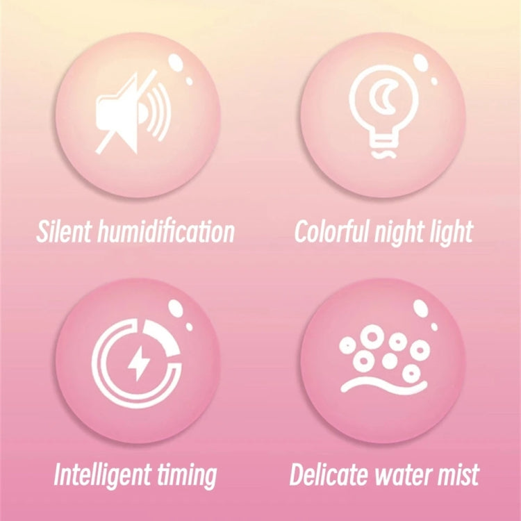 M328 Battery Type Mini Desktop Night Light Cartoon Cake Silent Spray Humidifier(Pink) - free shipping - PMC TechLife - Order now!