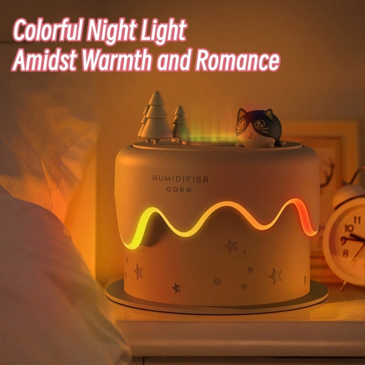 M328 Battery Type Mini Desktop Night Light Cartoon Cake Silent Spray Humidifier(Green) - free shipping - PMC TechLife - Order now!