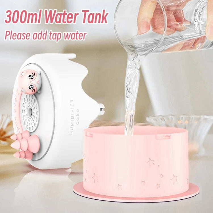 M328 Battery Type Mini Desktop Night Light Cartoon Cake Silent Spray Humidifier(White) - free shipping - PMC TechLife - Order now!