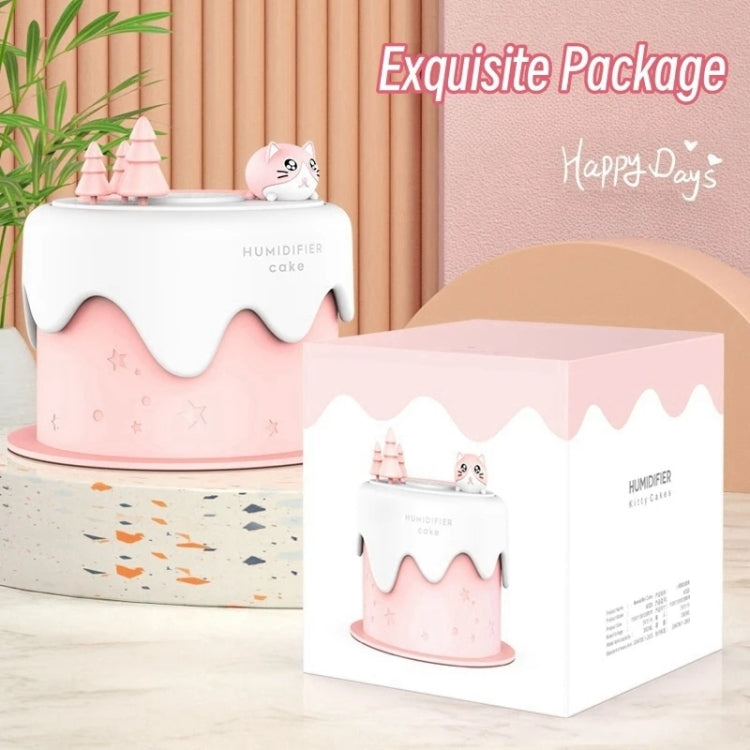 M328 Battery Type Mini Desktop Night Light Cartoon Cake Silent Spray Humidifier(Pink) - free shipping - PMC TechLife - Order now!