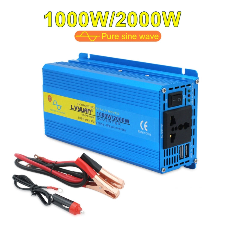 LVYUAN  2000W Car Home Pure Sine Wave Solar Inverter, Specification: 12V To 220V UK Plug - Pure Sine Wave by PMC Jewellery | Online Shopping South Africa | PMC Jewellery | Buy Now Pay Later Mobicred