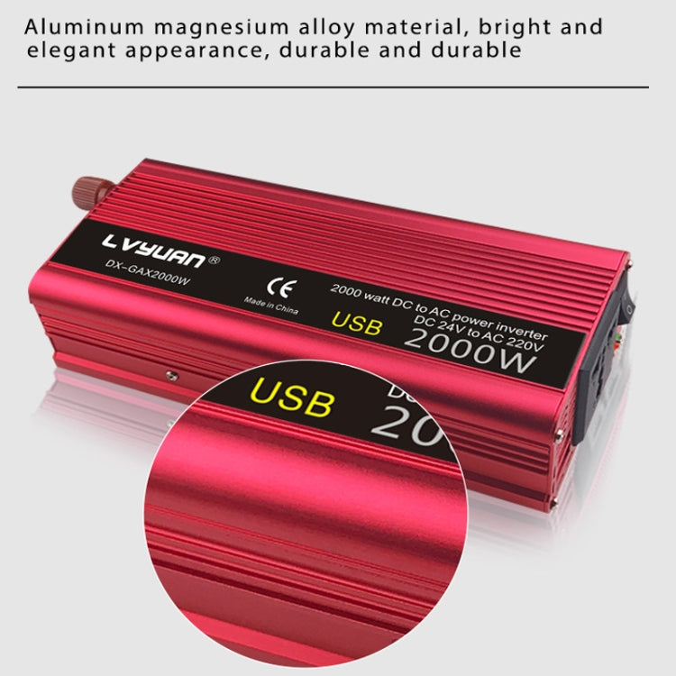 LVYUAN Car Inverter Dual USB Power Converter, Specification: 12V to 220V 2000W UK Plug - free shipping - PMC TechLife - Order now!