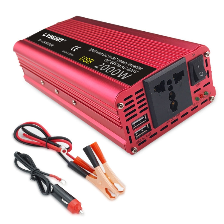 LVYUAN Car Inverter Dual USB Power Converter, Specification: 12V to 110V 2000W US Plug - Modified Square Wave by PMC TechLife | Online Shopping South Africa | PMC TechLife | Buy Now Pay Later Mobicred