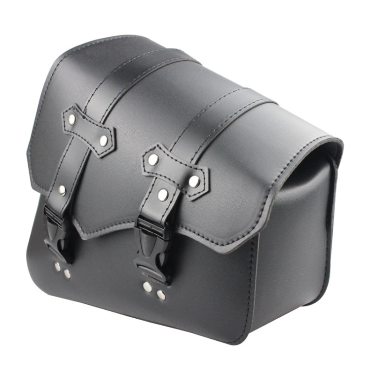 Motorcycle Side Box Package Fast Demolition Triangle Side Bag Leather Cycling Bag(Black) - Bags & Luggages by PMC TechLife | Online Shopping South Africa | PMC TechLife | Buy Now Pay Later Mobicred