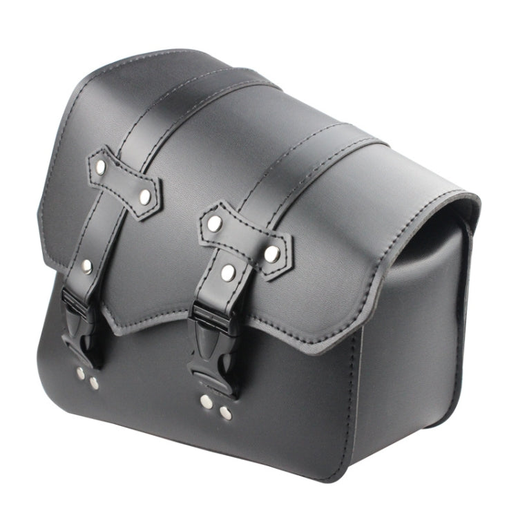 Motorcycle Side Box Package Fast Demolition Triangle Side Bag Leather Cycling Bag(Black) - Bags & Luggages by PMC Jewellery | Online Shopping South Africa | PMC Jewellery | Buy Now Pay Later Mobicred