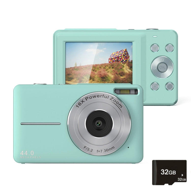 DC403L-AF 2.4-Inch 16X Zoom HD Digital Camera Mini Children Photography Camera UK Plug(Green+32G) - Children Cameras by PMC TechLife | Online Shopping South Africa | PMC TechLife | Buy Now Pay Later Mobicred