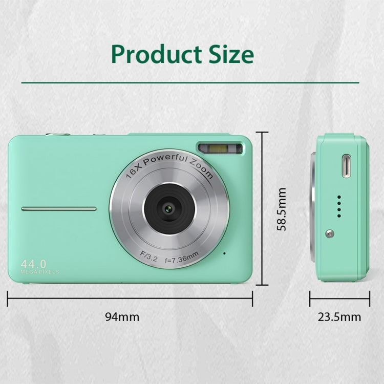 DC403L-AF 2.4-Inch 16X Zoom HD Digital Camera Mini Children Photography Camera EU Plug(Green+32G) - Children Cameras by PMC Jewellery | Online Shopping South Africa | PMC Jewellery | Buy Now Pay Later Mobicred