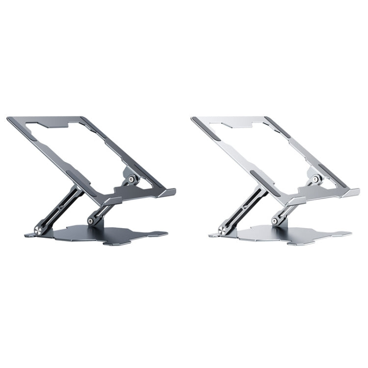 Integrated Foldable Laptop Stand Hollow Heat-Dissipating Flat Desktop Stand(Deep Space Gray) - Laptop Stand by PMC Jewellery | Online Shopping South Africa | PMC Jewellery | Buy Now Pay Later Mobicred