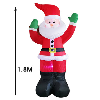 Santa Claus Christmas Tree Snowman Inflatable LED Luminous Christmas Ornaments, US Plug(QM0104-1.8M) - Christmas Ornaments by PMC Jewellery | Online Shopping South Africa | PMC Jewellery