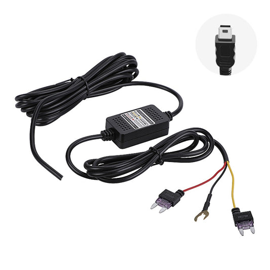 H516 Recording Step-down Line Shrinkage Video Car Charger Line Parking Monitoring Three-Core Power Cord, Model: With Fuse(Mini Straight) - Cables & Connectors by PMC Jewellery | Online Shopping South Africa | PMC Jewellery | Buy Now Pay Later Mobicred