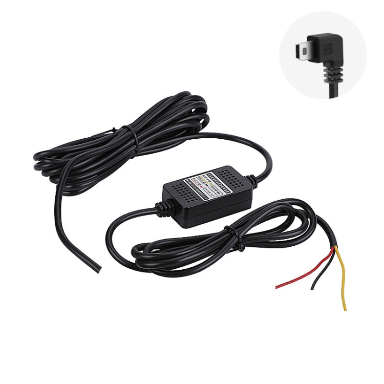 H516 Recording Step-down Line Shrinkage Video Car Charger Line Parking Monitoring Three-Core Power Cord, Model: Without Fuse(Mini Left Elbow) - Cables & Connectors by PMC TechLife | Online Shopping South Africa | PMC TechLife | Buy Now Pay Later Mobicred