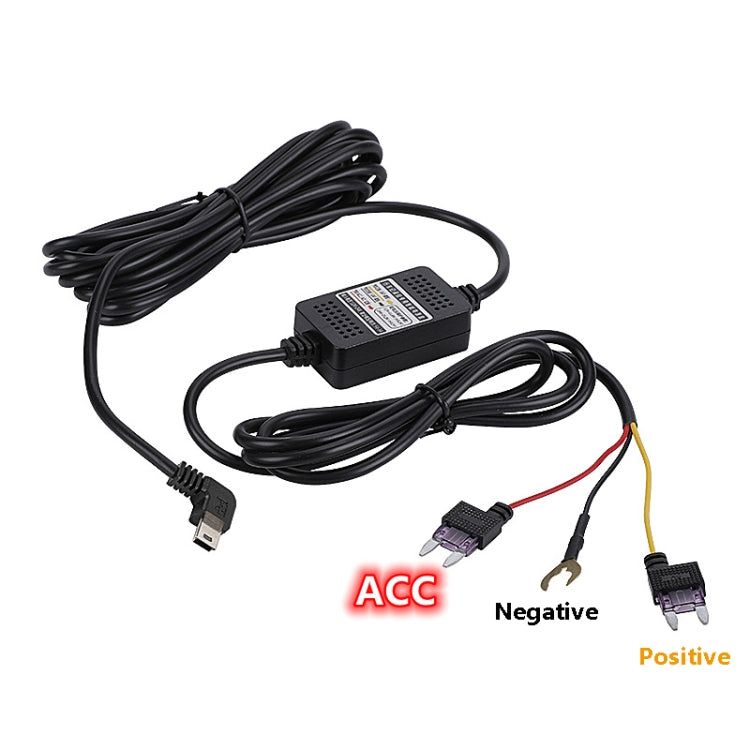 H516 Recording Step-down Line Shrinkage Video Car Charger Line Parking Monitoring Three-Core Power Cord, Model: Without Fuse(Mini Left Elbow) - Cables & Connectors by PMC TechLife | Online Shopping South Africa | PMC TechLife | Buy Now Pay Later Mobicred