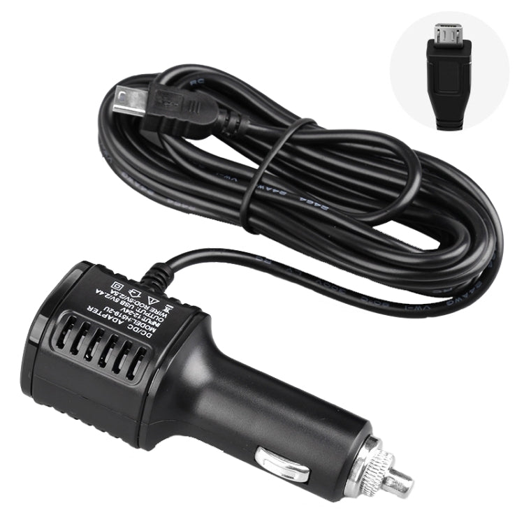 H519 Car Charger Driving Recorder Power Cord Dual USB With Display Charging Line, Specification: Micro Straight - Cigar Socket by PMC Jewellery | Online Shopping South Africa | PMC Jewellery | Buy Now Pay Later Mobicred