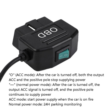 H507 Driving Recorder OBD Step-down Line Car ACC Three-Core Power Cord 12/24V To 5V 3A Low Pressure Protection Line, Specification: Mini Straight - Cables & Connectors by PMC Jewellery | Online Shopping South Africa | PMC Jewellery | Buy Now Pay Later Mobicred