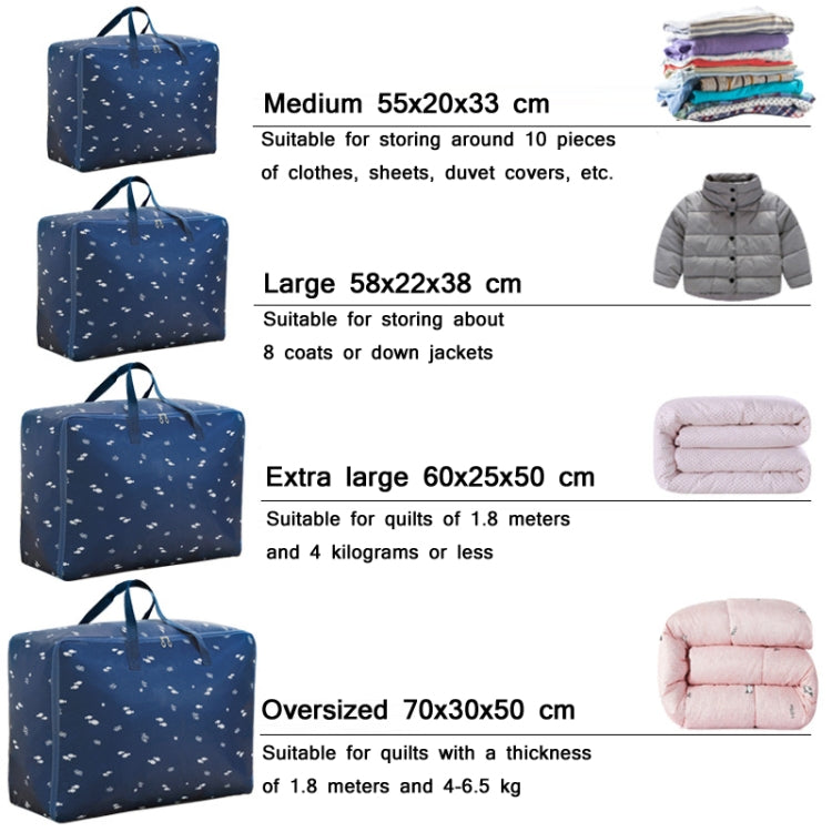 Oxford Cloth Quilt Moisture-Proof & Waterproof Storage Bag Zipper Portable Moving Luggage Bag, Specification: 55x33x20cm(Tibetan Rocket) - Storage Bags by PMC TechLife | Online Shopping South Africa | PMC TechLife
