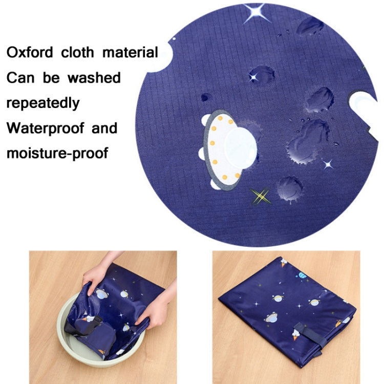 Oxford Cloth Quilt Moisture-Proof & Waterproof Storage Bag Zipper Portable Moving Luggage Bag, Specification: 55x33x20cm(Blue Triangle) - Storage Bags by PMC TechLife | Online Shopping South Africa | PMC TechLife