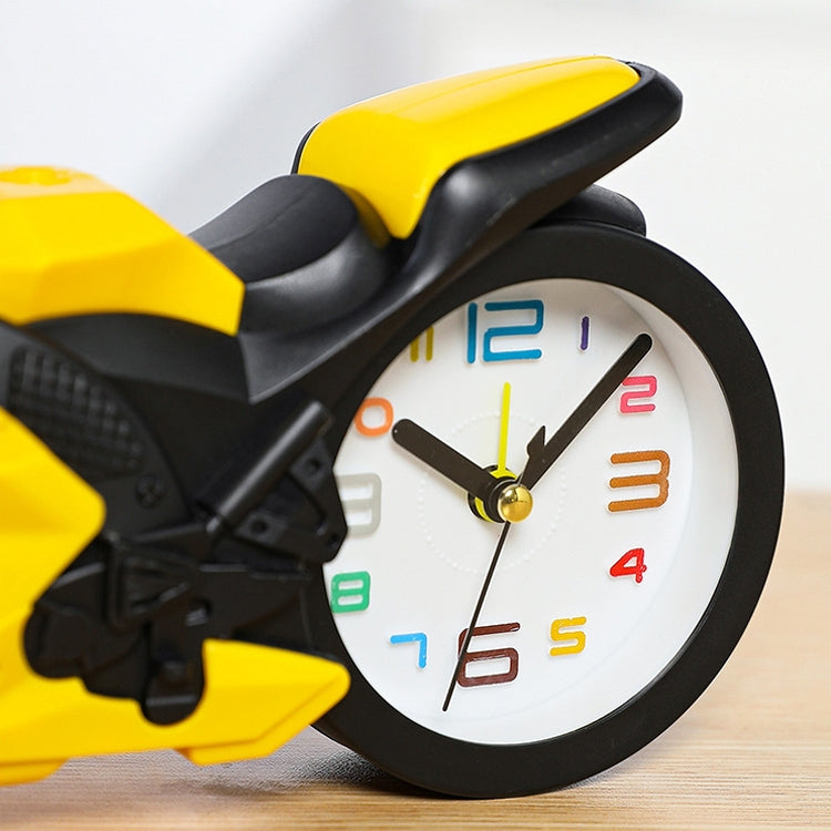 Motorcycle Alarm Clock Ornaments Creative Child Gift Clock(White Motorcycle Racing) - Alarm Clocks by PMc TechLife | Online Shopping South Africa | PMc TechLife | Buy Now Pay Later Mobicred