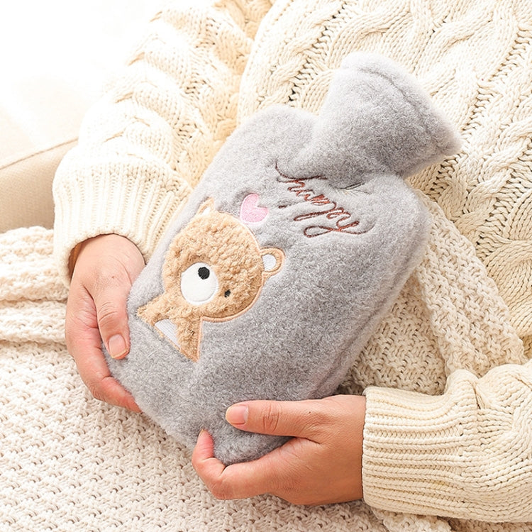 Hot Compress Stomach Hot Water Bottle Flannel Cover Cartoon Hand Warmer(Brown) - Hot Water Bags by PMC TechLife | Online Shopping South Africa | PMC TechLife | Buy Now Pay Later Mobicred