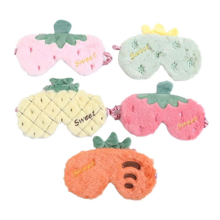 Fruit Plush Eye Mask Cute Soft Girl Sleep Blackout Eye Mask(Carrot) - free shipping - PMC TechLife - Order now!