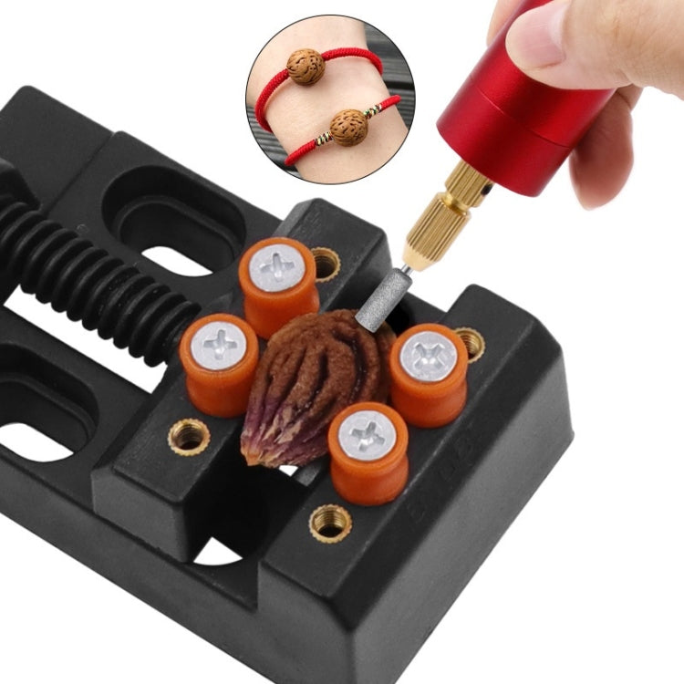 Eight-Hole Mini Flat Bench Vise Bodhi Beads Walnut Fixture(White) - free shipping - PMc TechLife - Order now!