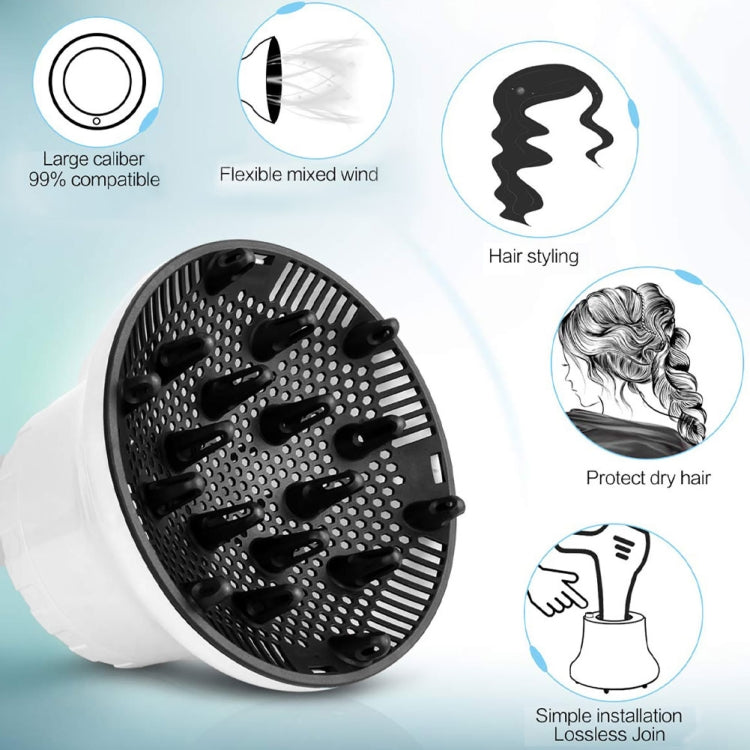 G8 Universal Hair Diffuser Adaptable For Blow Dryers with Rotatable Design Curly Hair Large Wind Hood(White) - free shipping - PMC TechLife - Order now!