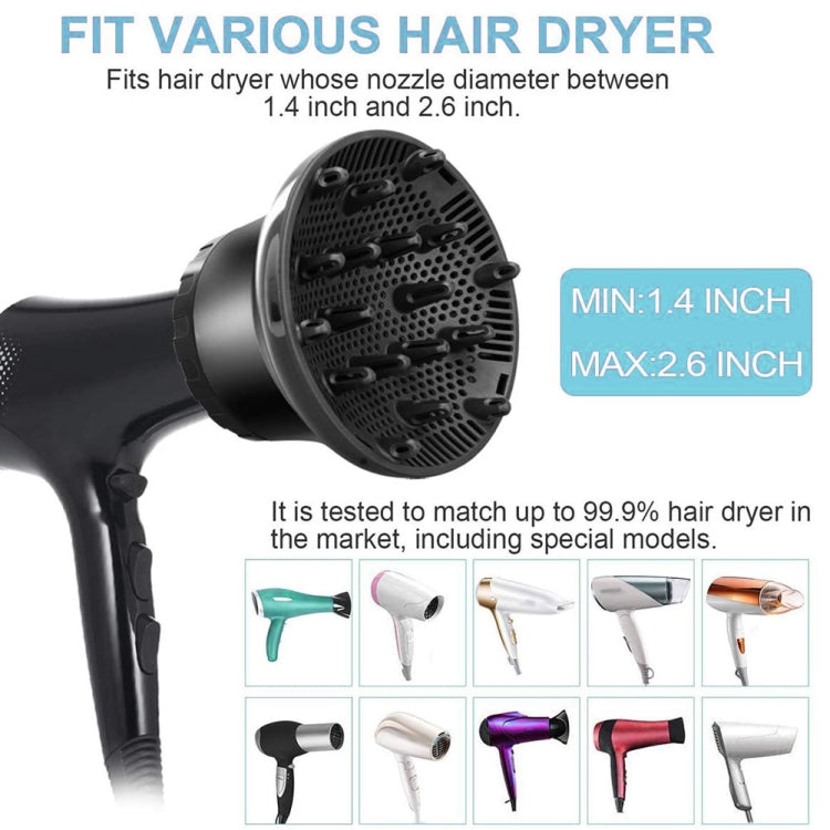 G8 Universal Hair Diffuser Adaptable For Blow Dryers with Rotatable Design Curly Hair Large Wind Hood(White) - free shipping - PMC TechLife - Order now!