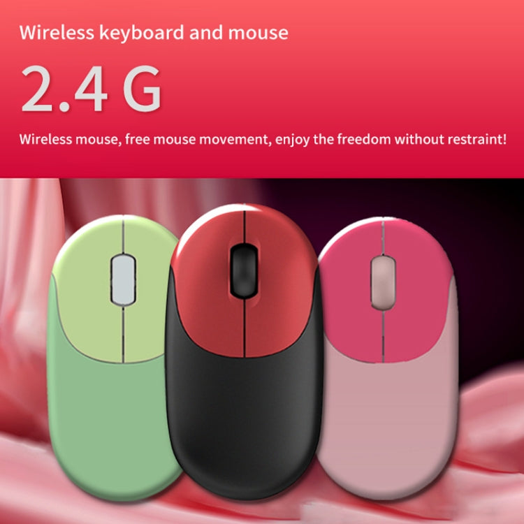 FV-W10  86-Keys 2.4G Wireless Keyboard and Mouse Set(Green Mixed) - Wireless Keyboard by PMC Jewellery | Online Shopping South Africa | PMC Jewellery | Buy Now Pay Later Mobicred