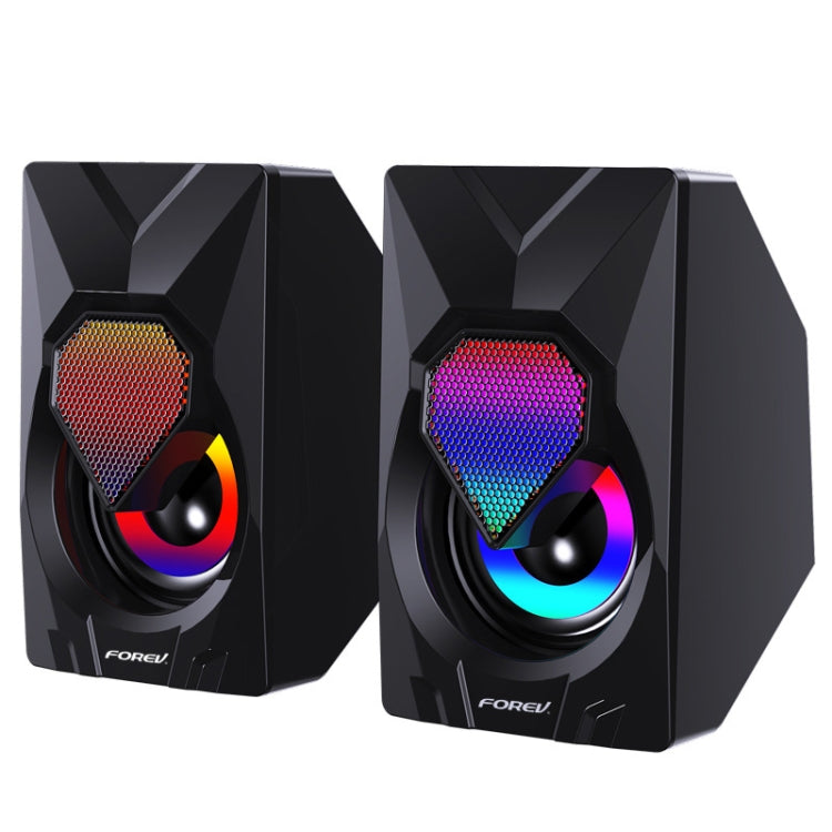 FOREV FV-209 One Pair Digital Mini Speakers Multimedia Colorful Lights Subwoofer Small Speaker - free shipping - PMC Jewellery - Order now!