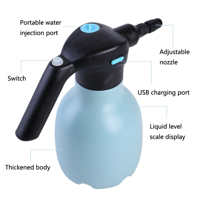 1.5L Garden Electric Watering Can Handheld Household Flower Watering Device, Specification: Blue + Universal Nozzle - Watering & Irrigation by PMc TechLife | Online Shopping South Africa | PMc TechLife | Buy Now Pay Later Mobicred