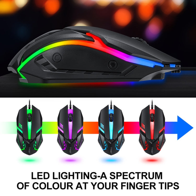 T-WOLF TF-800 4 in 1 Gaming Luminous Keyboard Mouse Headset Set(English Version) - Wired Keyboard by T-WOLF | Online Shopping South Africa | PMC Jewellery | Buy Now Pay Later Mobicred